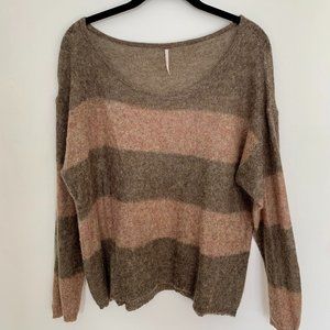 Free People Off-the-Shoulder Striped Sweater